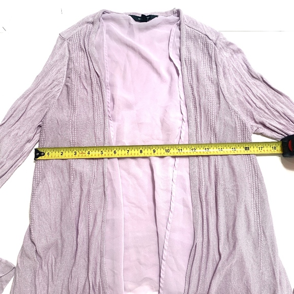 Simply Vera Wang Lavender Multi Layer Cardigan - Picture 5 of 7